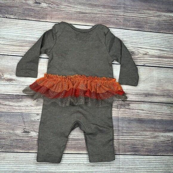 Celebrate! Thanksgiving Turkey Romper Size 0-3 Months - Picture 7 of 8